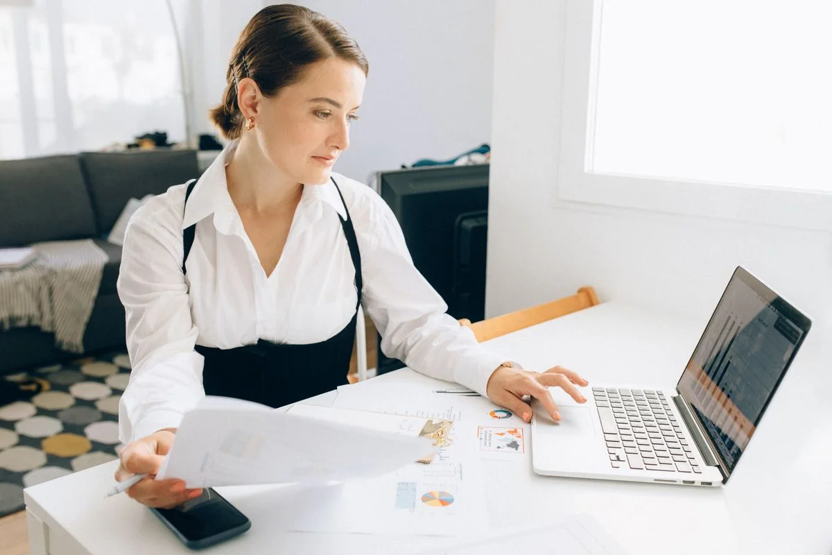 Professional reviewing financial reports